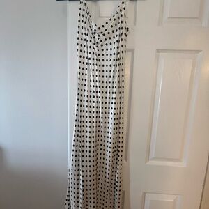 Zara Black and White Maxi Sundress with Spaghetti Straps